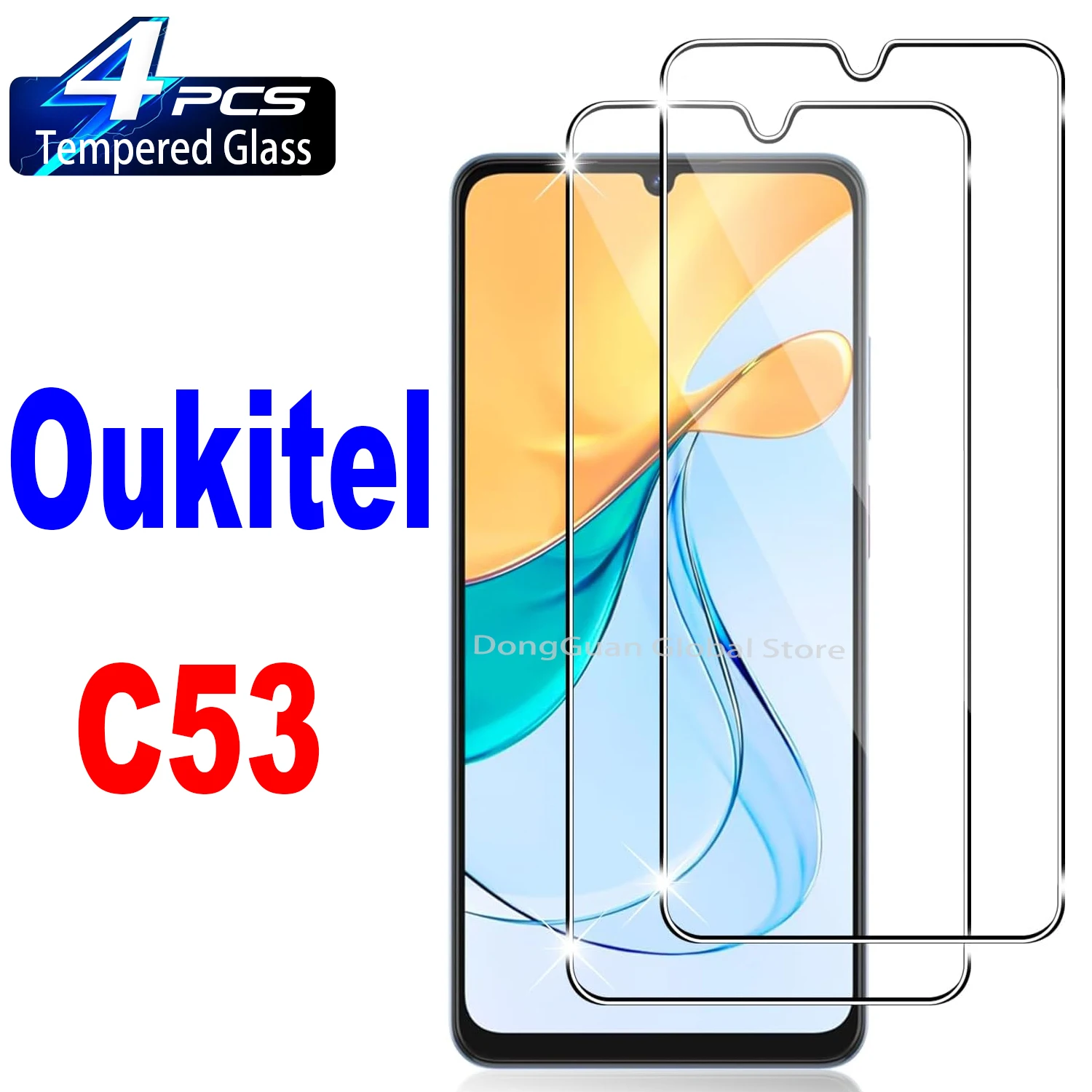 Per OUKITEL C53 Pellicola proteggi schermo in vetro temperato
