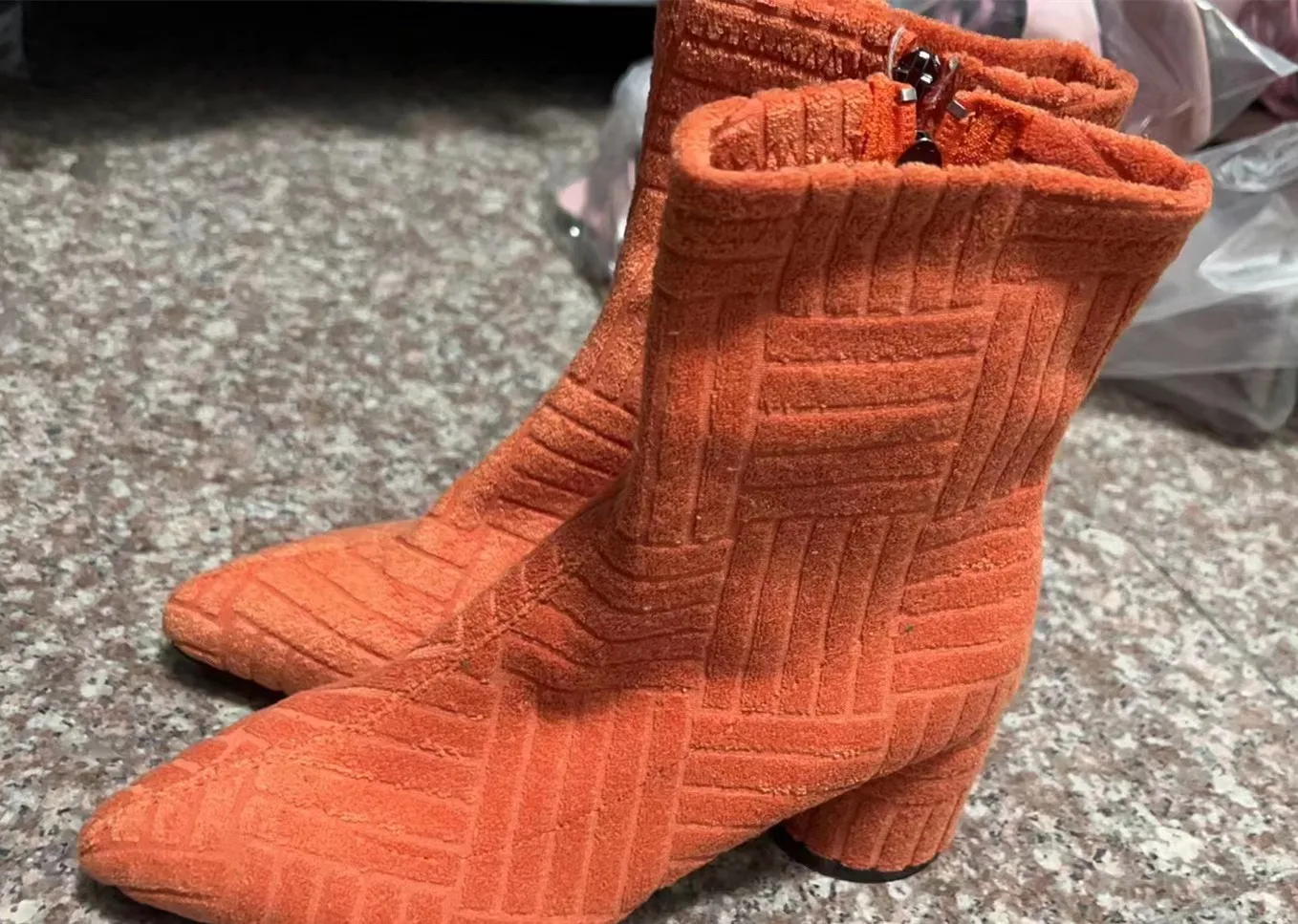 2023 New Women's Brand Luxury High Heels Fashion Green Towel Warm Street Style Women's Boots Pointed Toe Fashion Women's Boots