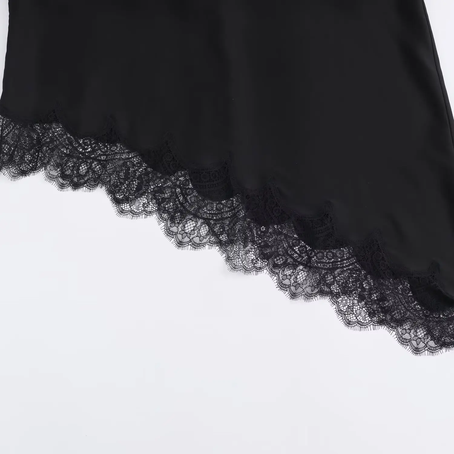 Women's Spring Elegant O-Neck Blouses Female Long Sleeved Solid Asymmtrical Lace Hem Shirts Fashion Chic Ladies Temperament Tops