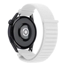 Nylon Loop Watch Strap, 20mm 22mm Band, Fitness Correa Bracelet - 22mm Width (White)
