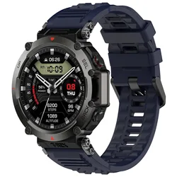 Premium Silicone Sport Strap - Durable Replacement Watchband (Navy blue)