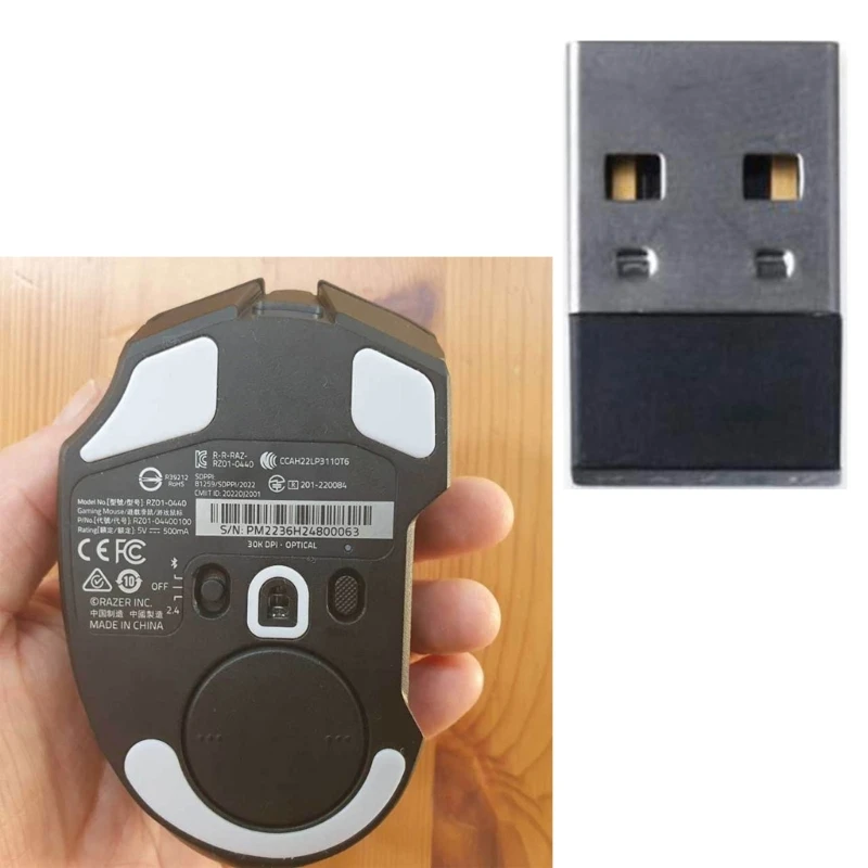 

New USB Receiver Wireless Dongle Receiver USB Adapter for Razer Naga V2 Pro Wireless Gaming Mouse