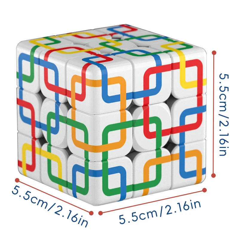 Vierkantgitter-Geschwindigkeitswürfel, 3x3-Geschwindigkeitswürfel, 3x3x3-Puzzle, ideales Würfel-Puzzlespielzeug für Kinder und Erwachsene, Weihnachten/Geburtstag