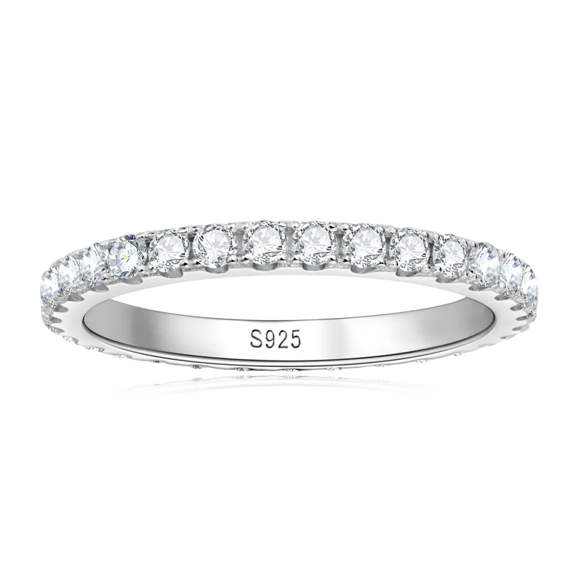 GRA Certified Moissanite Ring for Women Real 925 Sterling Silver Wedding Rings Engagement Eternity Bands Jewelry Gifts 5