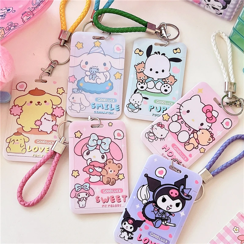 

3D Hello Kitty Kuromi My Melody Cinnamoroll Cute Cartoon Anime Card Holder Photo Card Holder Pendant Storage Bag