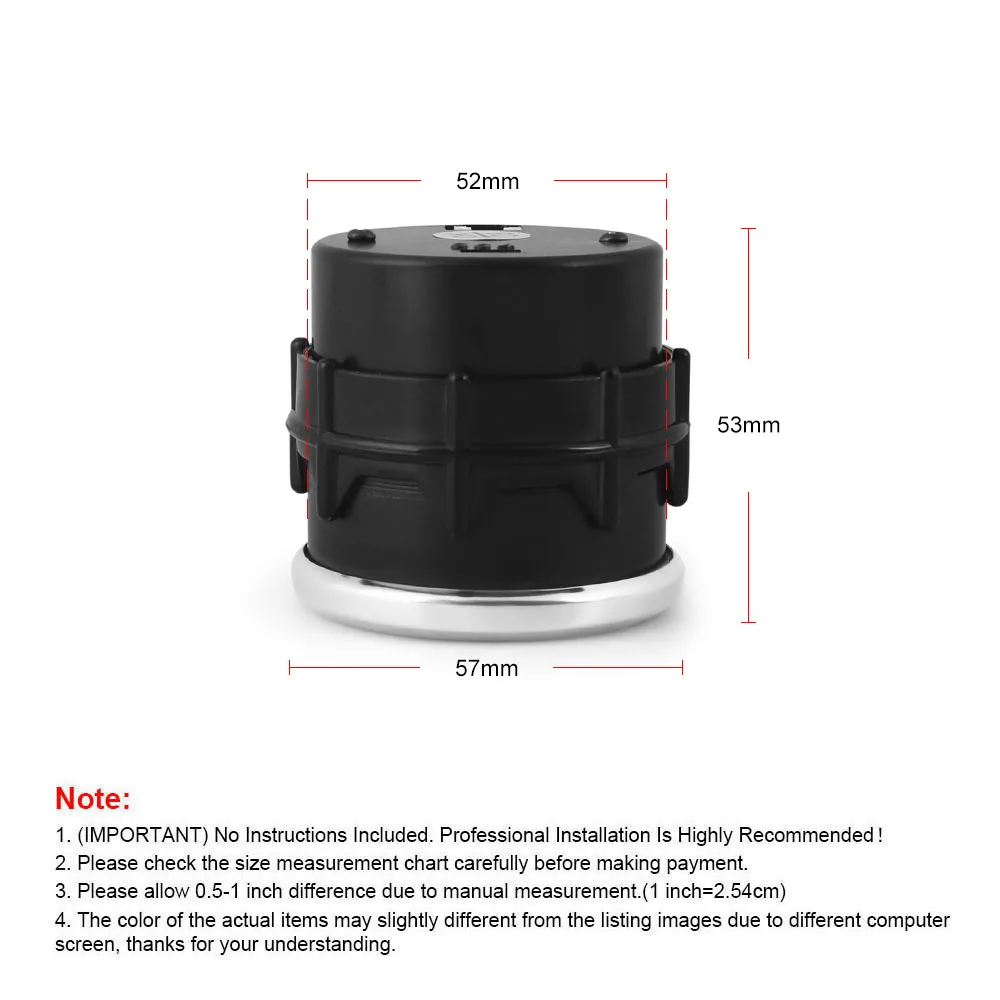 Dynoracing 2 52mm 12V 수온 게이지 섭씨 7 색 포인터 스테퍼 모터가있는 수온 측정기