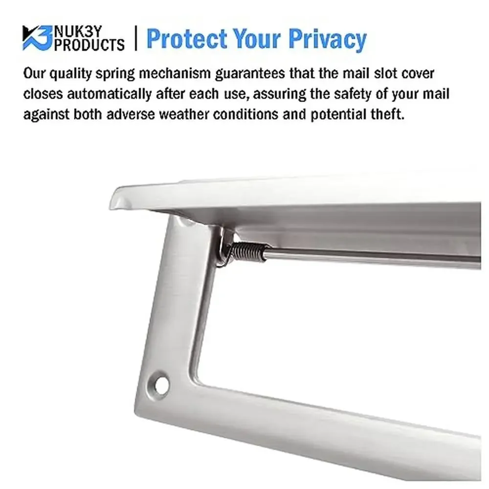 Solid Brass Mail Slot Sleeve Matte Black 13" x 3.625" Heavy Duty Long Lasting Durability FIT 1-3/4" Door Thickness SPRING Loaded