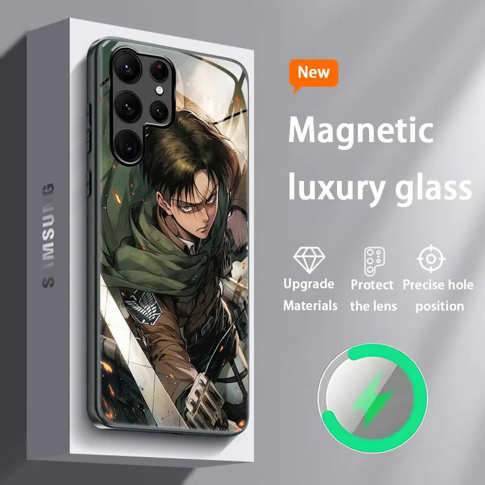 Attack on Titan Levi Magnetic Glass Phone Case