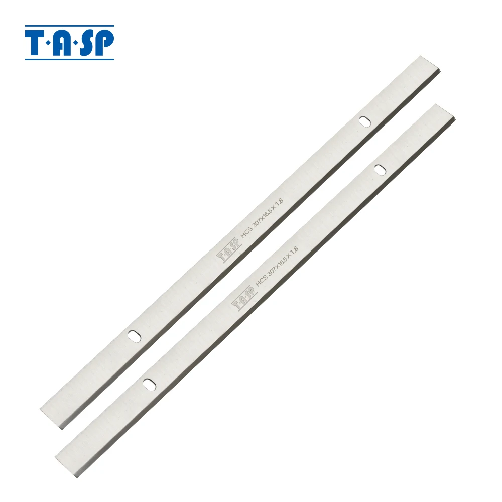 2pcs 307mm Planer Knives 307x16.5x1.8 mm HCS 2" Single Edged Thickness Planer Blades for Zubr Зубр РС-305 Woodworking Tools planer blades