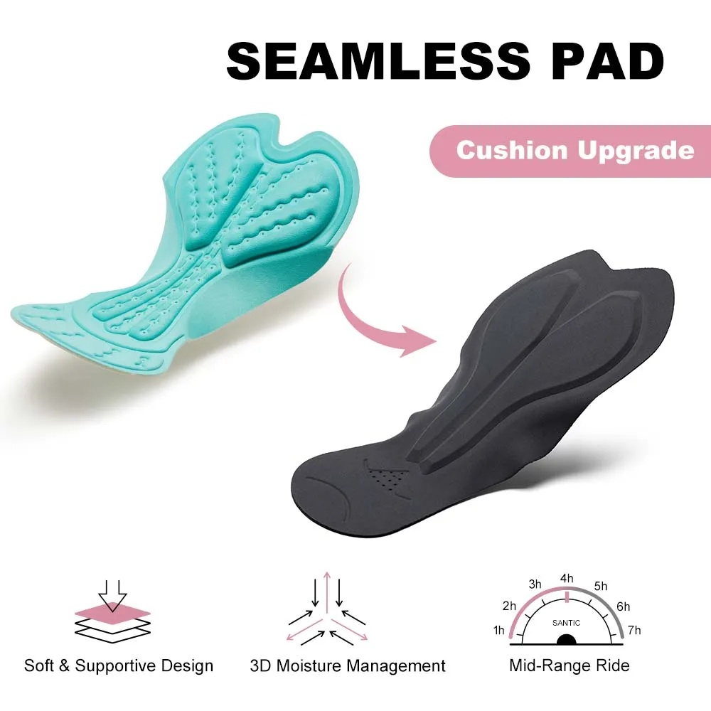 Santic サイクリングバイク ビブショーツ メンズ パッド入りタイツ