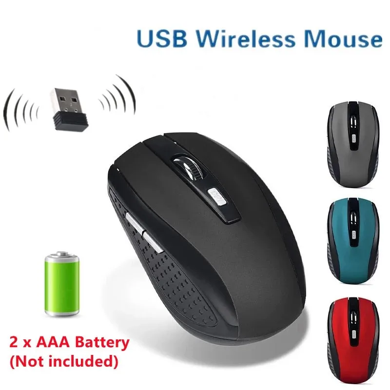 2.4GHz 무선 마우스 라톤 게이밍 마우스 USB 수신기 프로 게이머 PC 노트북 데스크탑 컴퓨터 마우스 노트북 컴퓨터용 마우스