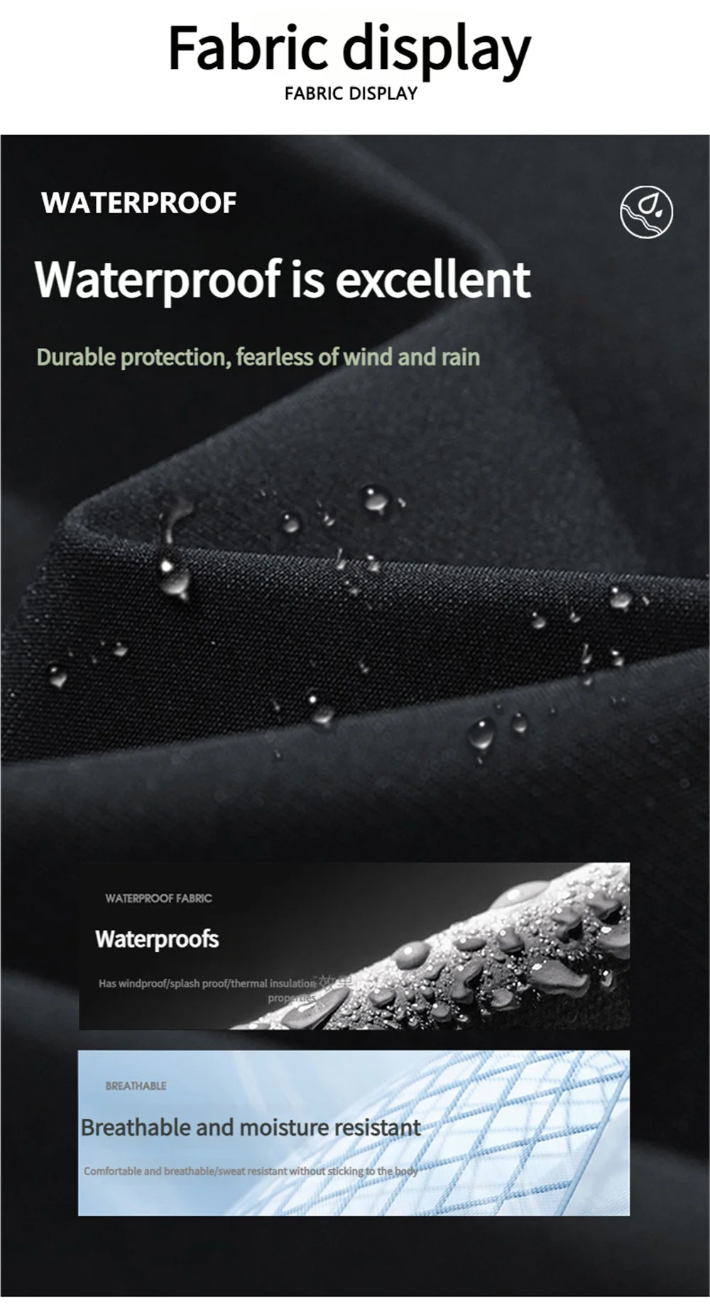 Windproof Waterproof Jacket - Plus Size Workwear Coat With Breathable Zipper Closure