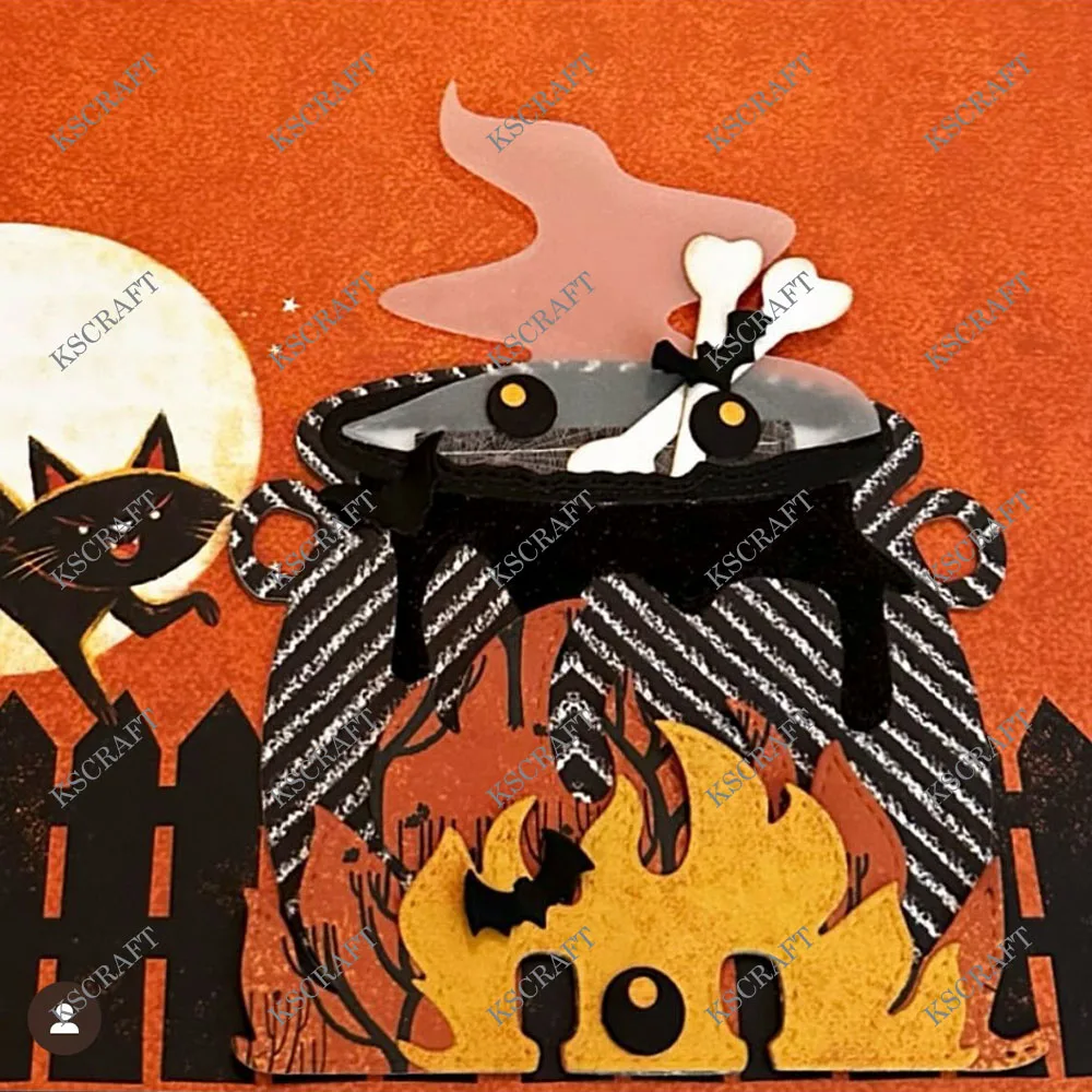 KSCRAFT Halloween Cauldron Die Cutting Dies For Scrapbooking And Cards