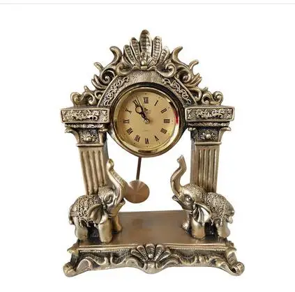 Reloj analógico de mesa y escritorio de madera, funciona con pilas y  silencioso, lindos relojes decorativos para el estante de su dormitorio o  el escritorio de la oficina, reloj de madera 