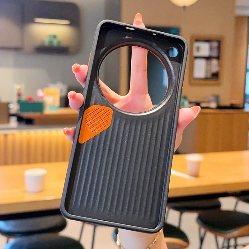 Magnetic PU Leather Heat Dissipation Case with Metal Camera Lens Cover