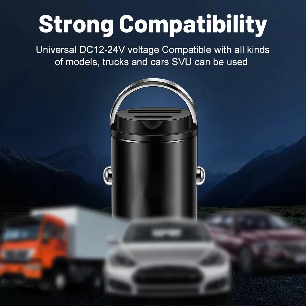100W Car Charger Lighter PD Fast For IPhone Mini USB Type C Mini Car Phone Charger For Samsung Huawei xiaomi