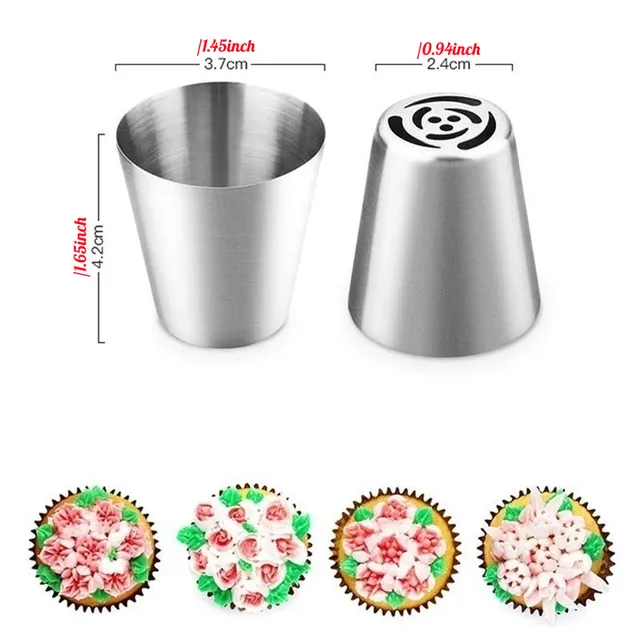 27PCS Cake Decorating Mouth Kit Stainless Steel Cake Cream Icing Piping Nozzles Pastry Bags Cupcake Decorating Baking Tools 6