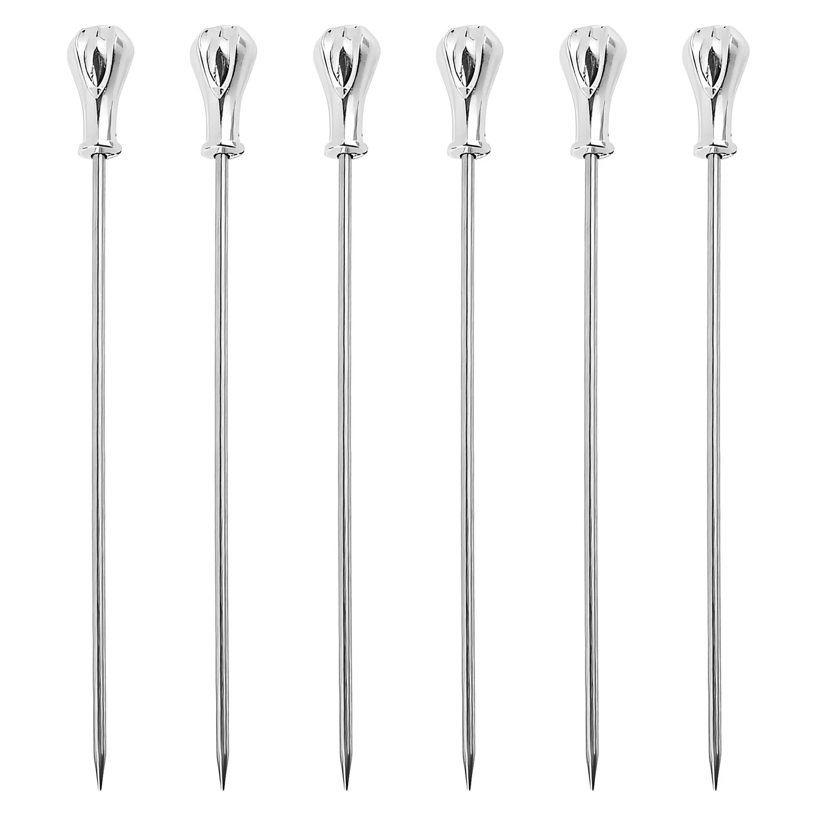 

6 шт. домашние закуски, коктейльный пикап, многоразовые напитки, фрукты, гостиницы, вечерние шампура из нержавеющей стали, гамбургеры, оливки, украшение для ресторана