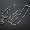 Handmade Rope Braided Macrame Crystal Stone Pendant Necklace For Women Natural Labradorite Weave Adjustable Necklace Jewellery 5