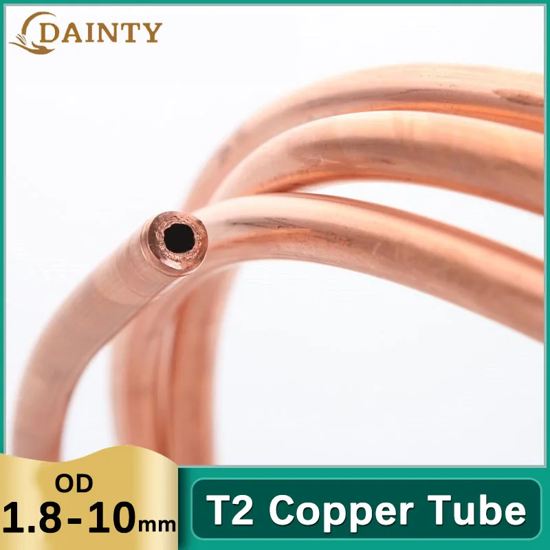 

Red Copper Tube OD 2-10mm Thick0.5-1.5mm 99.9%Pure Copper Pipe Air Conditioner Cooling DIY Craft Model Building Toys Accessories