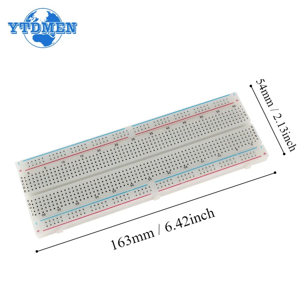 1PCS 400/830 Points Breadboard MB-102 Solderless PCB Test Board 400 Hole Bread Board MB102 Test Develop DIY for Arduino