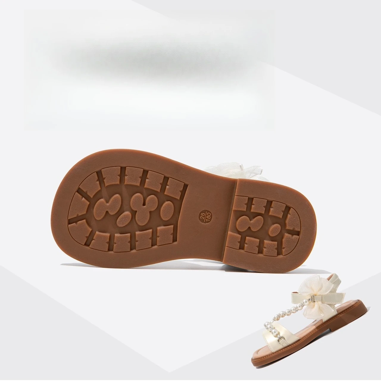 Girls Summer Sandals with Non Slip Soft Sole and Cute Bowtie