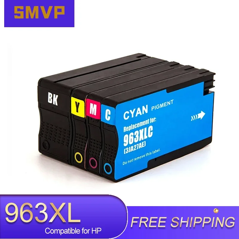 

CMYK Remanufactured Color Inkjet Ink Cartridge 963XL 967XL 963 967 XL for HP963 HP OfficeJet Pro 9010 9015 Printer With Chip