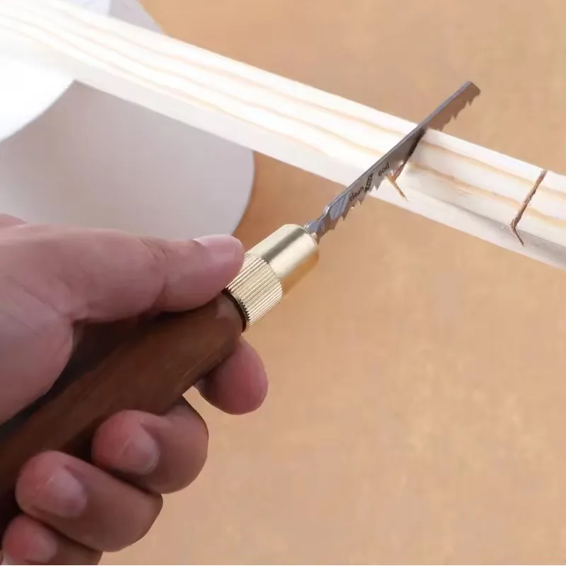 Mini Hand Saw Set Fine Tooth Wooden Handle Replaceable Blade Garden Household Woodworking Cutting Wood Plastic Hand Saw Multi Purpose Saw Handheld Saw
