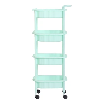 모던 트롤리 4단 410 x 330 x 1110 mm Storage Rack Kitchen Shelf
