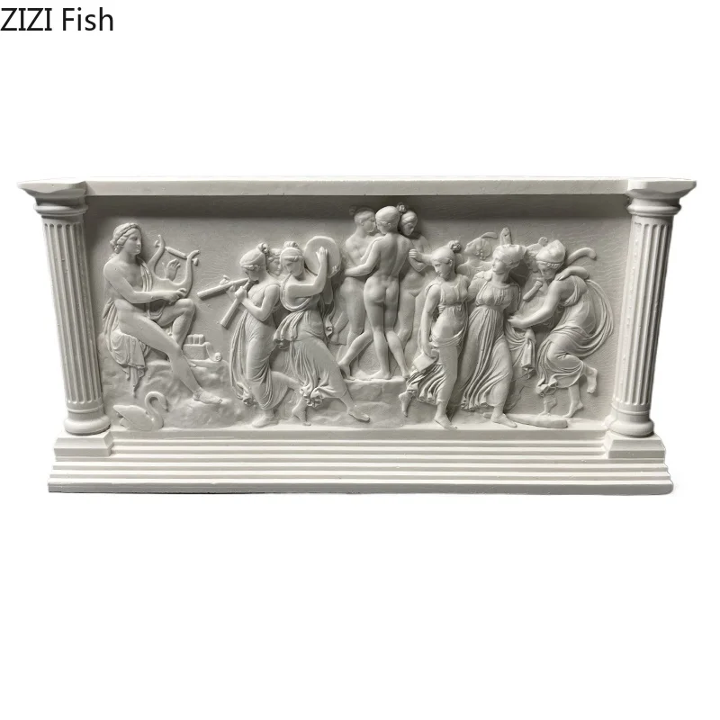 Dancing Muse Stereoscopic Printmaking Figures Relief Plaster Statue Desk Decoration Characters Sculpture Room Aesthetic Decor