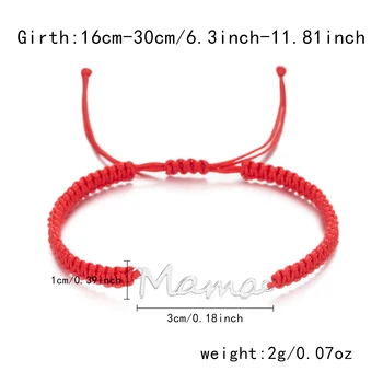 Handmade Braid String Letter Mama Bracelets 6