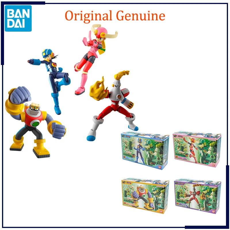 

Original Genuine Shokugan SMP Mega Man ROCKMAN ROLL FIREMAN GUTSMAN Bandai Anime Model Toys Action Figure Gifts Collectible