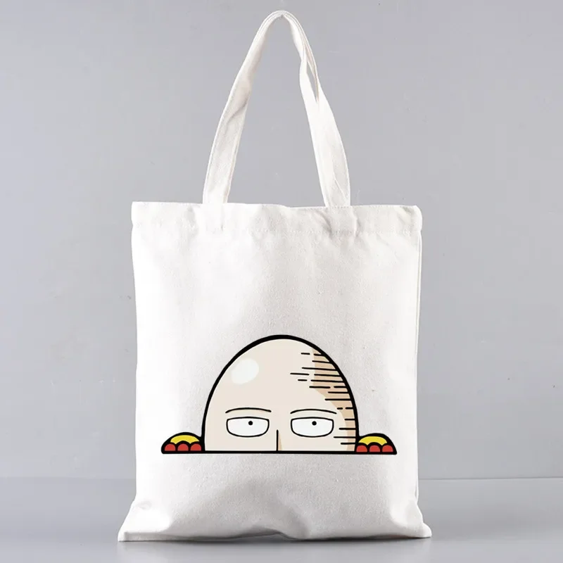 

One Punch Man Saitama Anime Female Handbags Shoulder Bags Casual Shopping Girls Handbag Women Elegant Canvas Bag