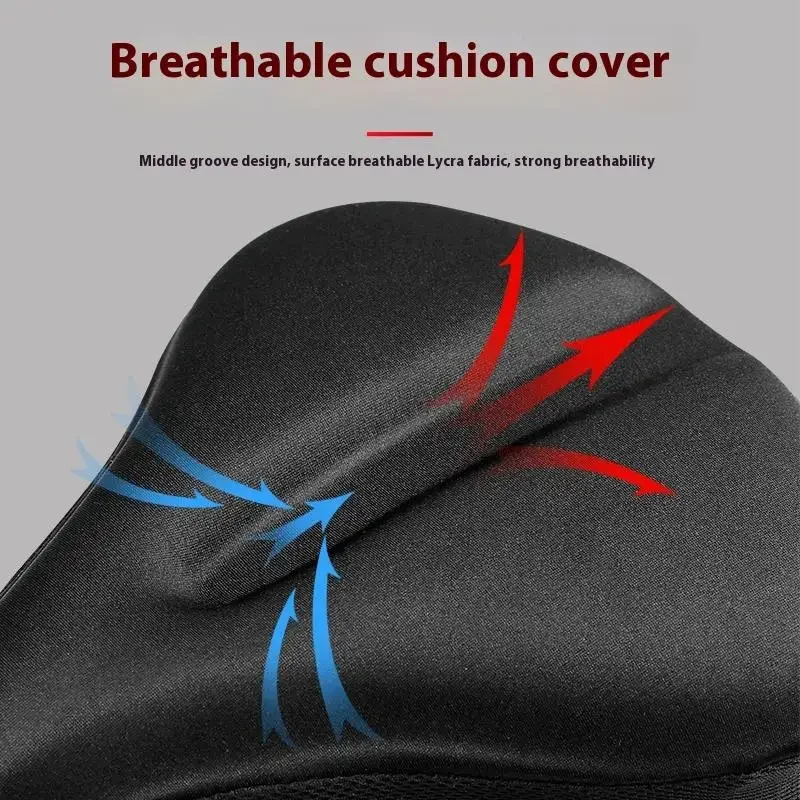 Bike Cycling Riding Accessories Bicycle Saddle Gel Cushion Cover Ergonomic Design For Comfortable Exercise Bike Seat Pad