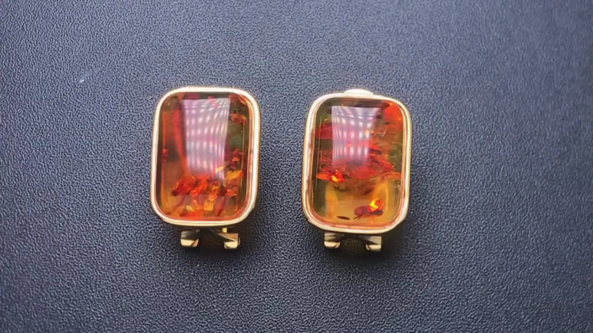 Серьги из серебра 925 с янтарем