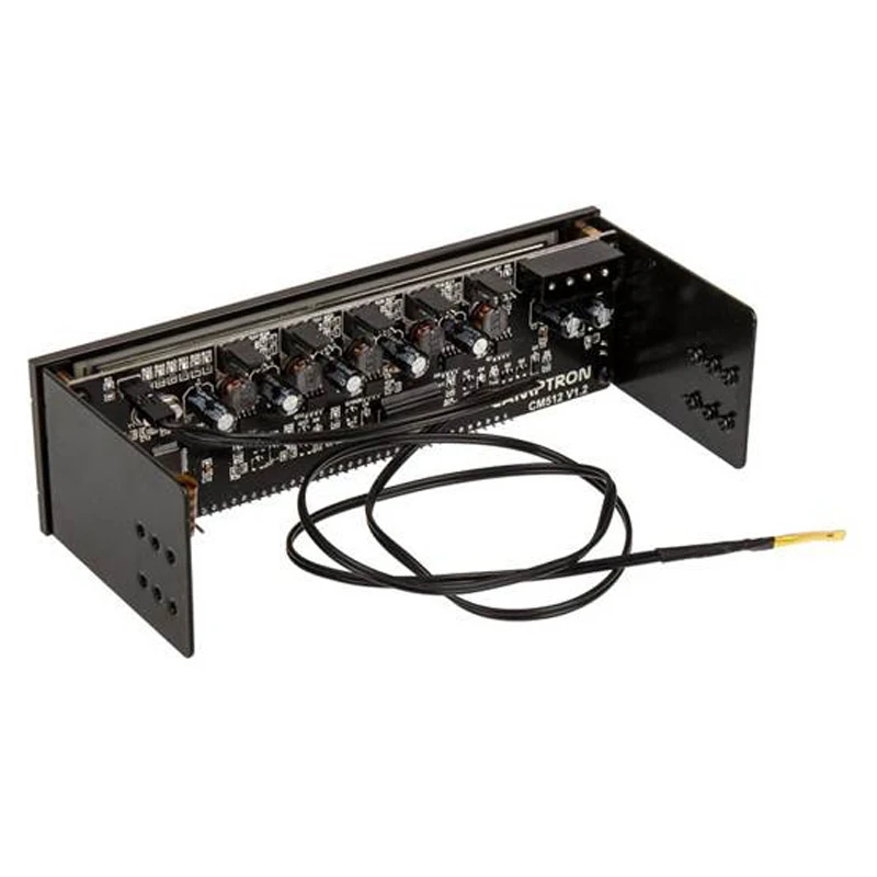 Lamptron CM512 5.25인치 터치 팬 컨트롤러 블랙 컴퓨터 케이스 개조 CPU 냉각 하드웨어