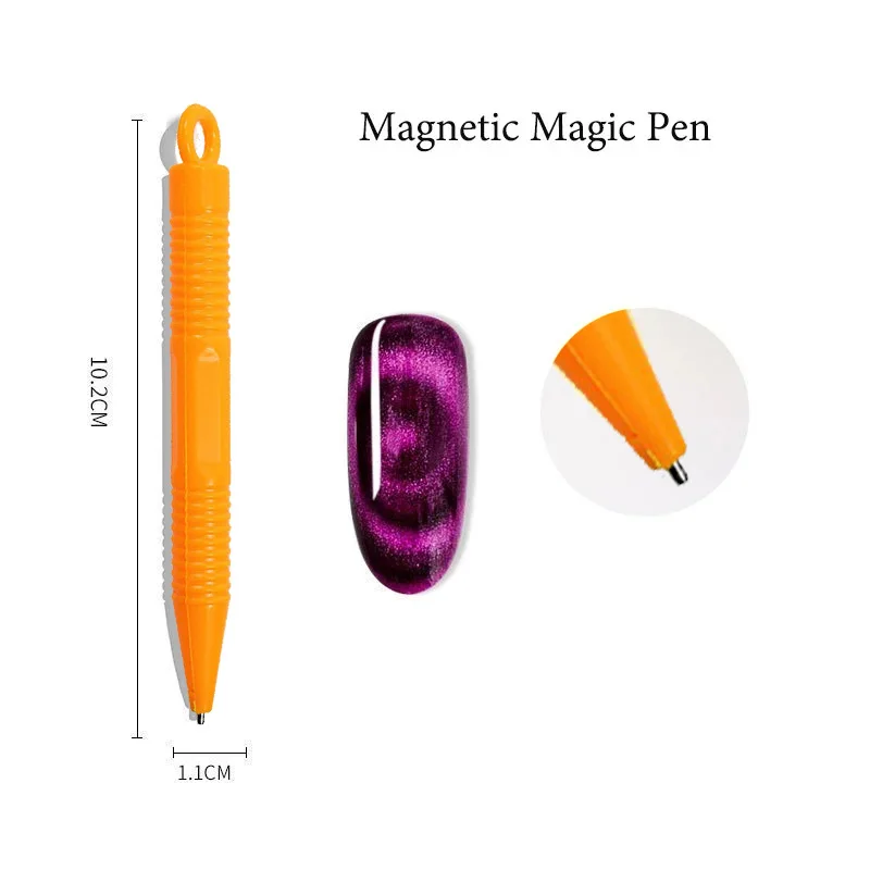 Magnetic Nail Art Stick Magnetic Pen Cat Eye 9D Effect Strong Plate UV Gel Line Strip Nail Art Tools DIY Manicure