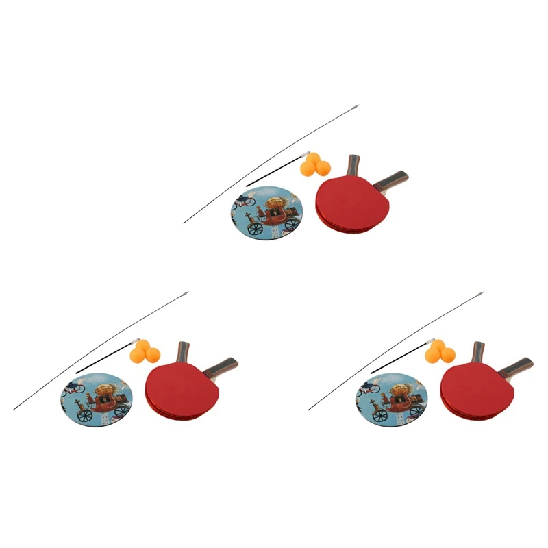 

Набор для настольного тенниса с эластичным мягким стержнем, набор для пинг-понга с 6 веслами и 9 мячами для пинг-понга