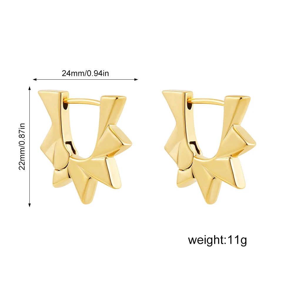 Geometric Irregular U Shape Earrings - Image 6