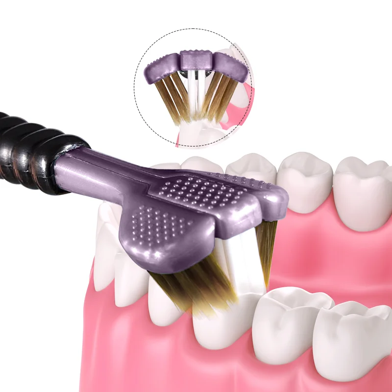 Soft Toothbrush Tongue Scraper Portable Toothbrush 2/4/6pcs Adult 3 Sided Bristles Deep Cleaning Oral Care Family Couple Travel