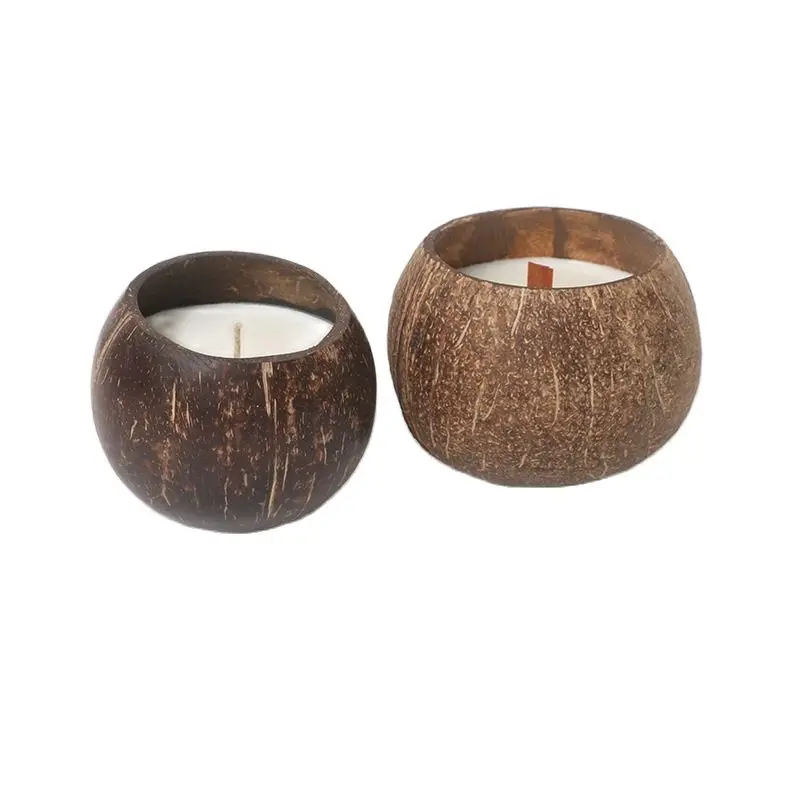 Creative Coconut Shell Candle Holder No Candle Coconut Candlestick Romantic Decor Household Ornaments