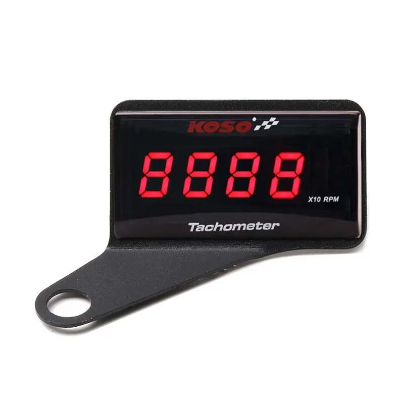Koso Mini RPM Meter Digital Square LCD Display Engine Tach Hour Meter Tachometer Gauge for BMW YAMAHA KAWASAKI Racing Motorcycle