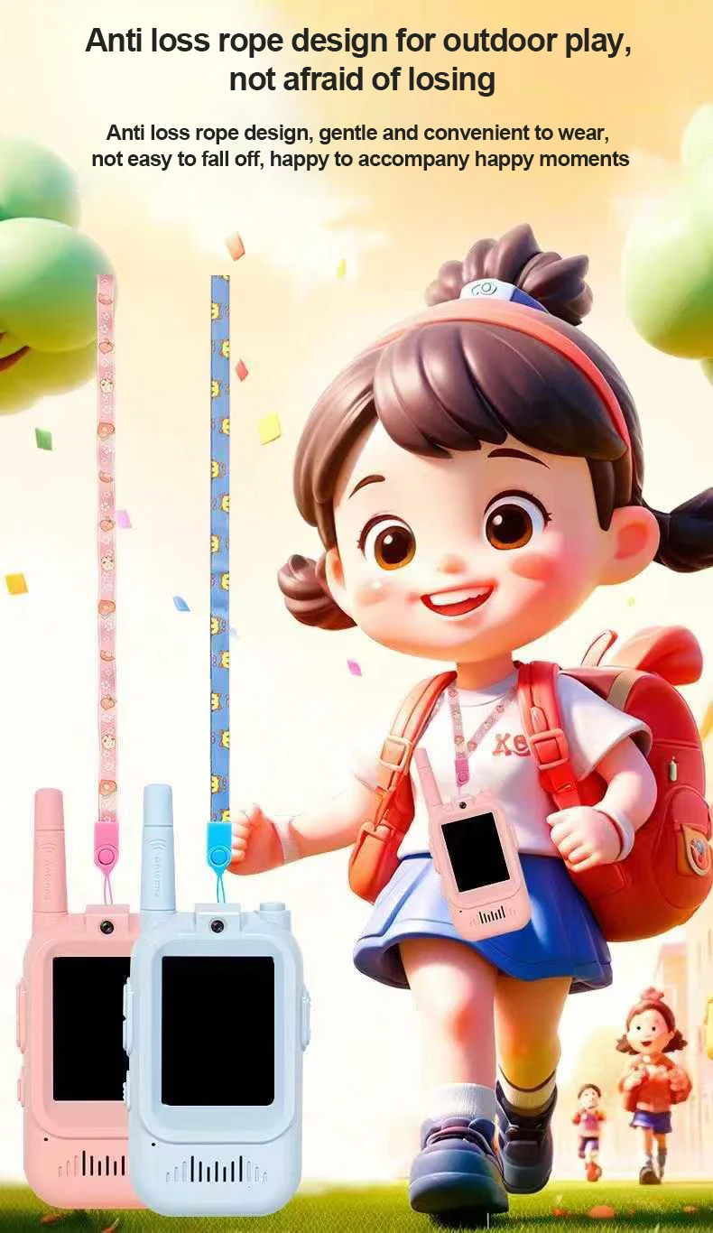 Kids using video walkie talkies