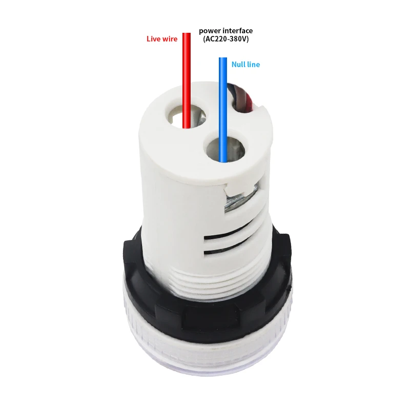 Mini LED Round Digital Counter Meter 22mm 6 Digital 0-999999 AC 220V-380V Electronic Signal Totalizer Panel Counter Meter 6