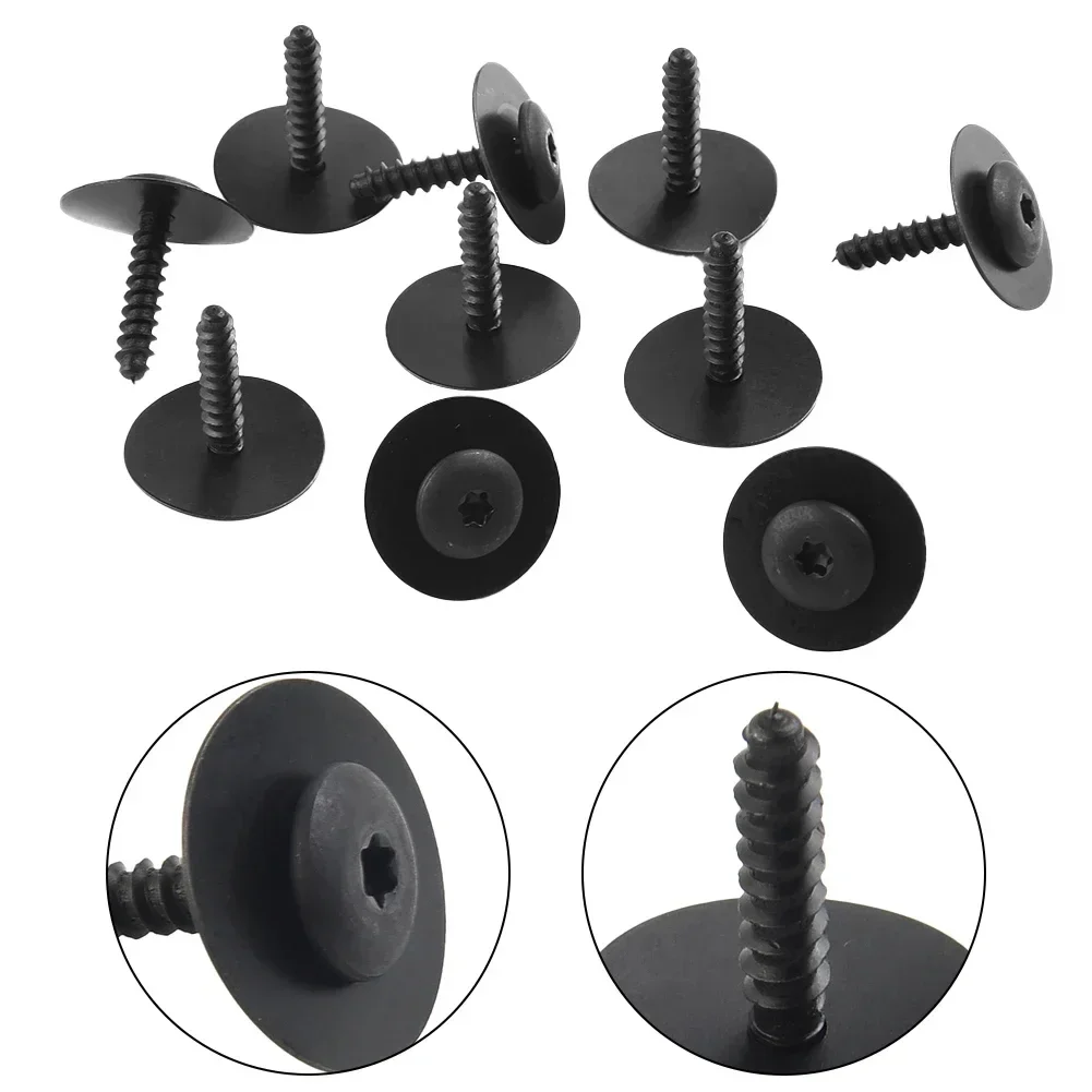 Premium Quality Metal Car Fasteners Clips - 10pcs/set Black Interior Accessories