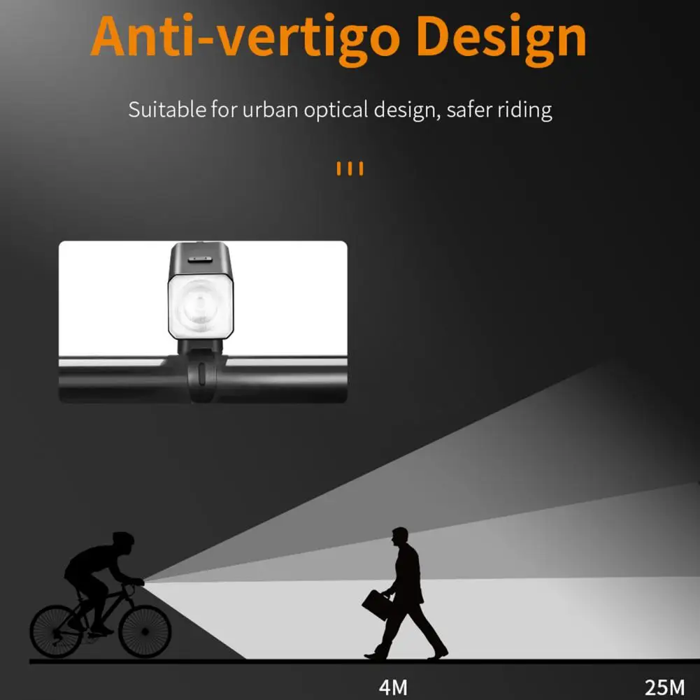 

Bicycle Light Horn Great Easy to Carry Good Heat Dissipation Headlight Bicycle Handlebar Front Lamp for Personal Use