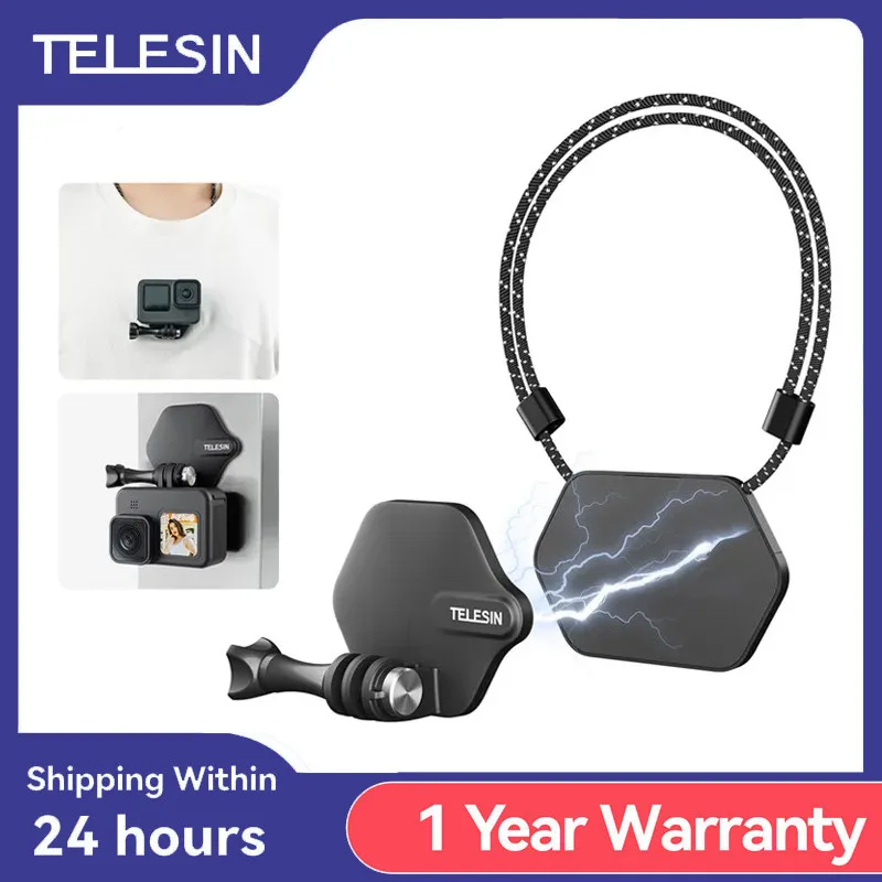 Telesin-câmera de Ação Magnética Liberação Rápida Suporte Halter Gopro Acessórios Lançamento para Gopro Hero Insta 360 Dji Mobile Phone