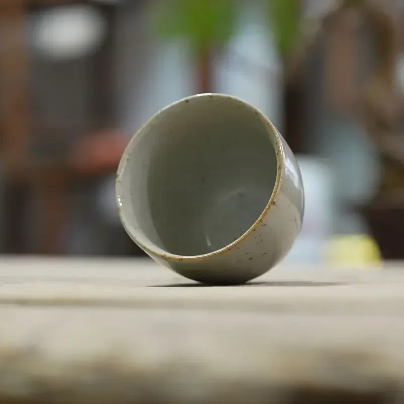 Chinese Ceramic Teacup Large Pottery Matte Tea Bowl Home Office Coffee Cup Boutique Tea Set Accessories Travel Master Tea Cup