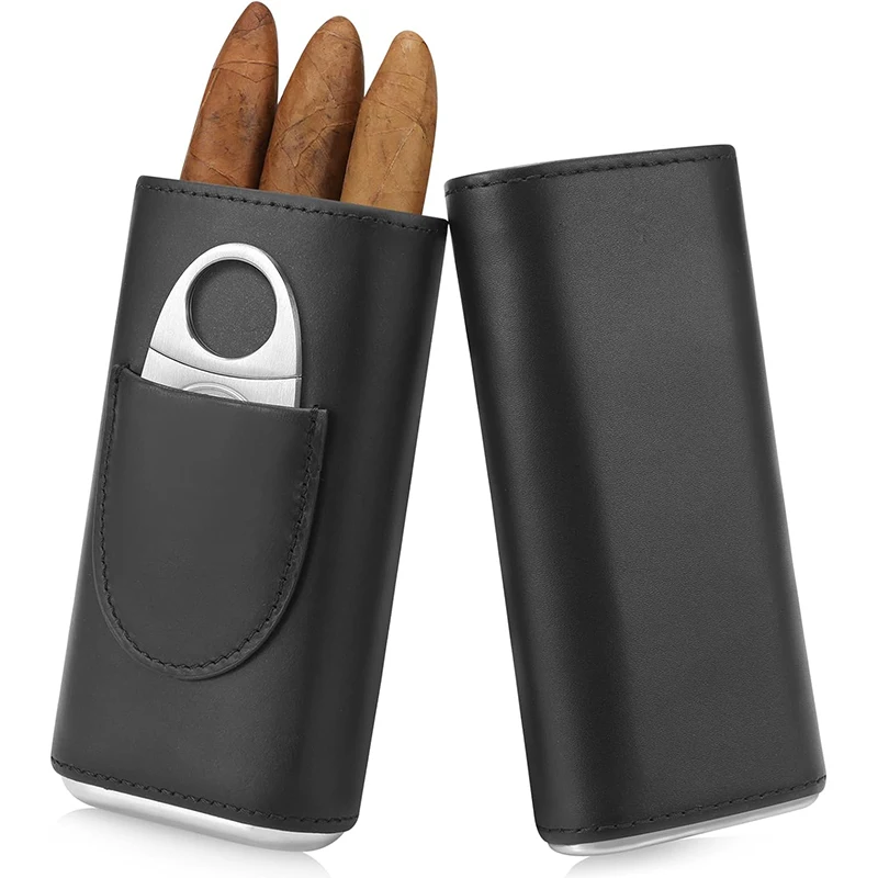 Cigar Case Cedar Wood Lining Travel Humidors Cigar Accessories