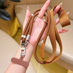 Fashionable 130CM Adjustable Crossbody & Wrist Lanyard with Anti - Loss Strap (Brown Hao)